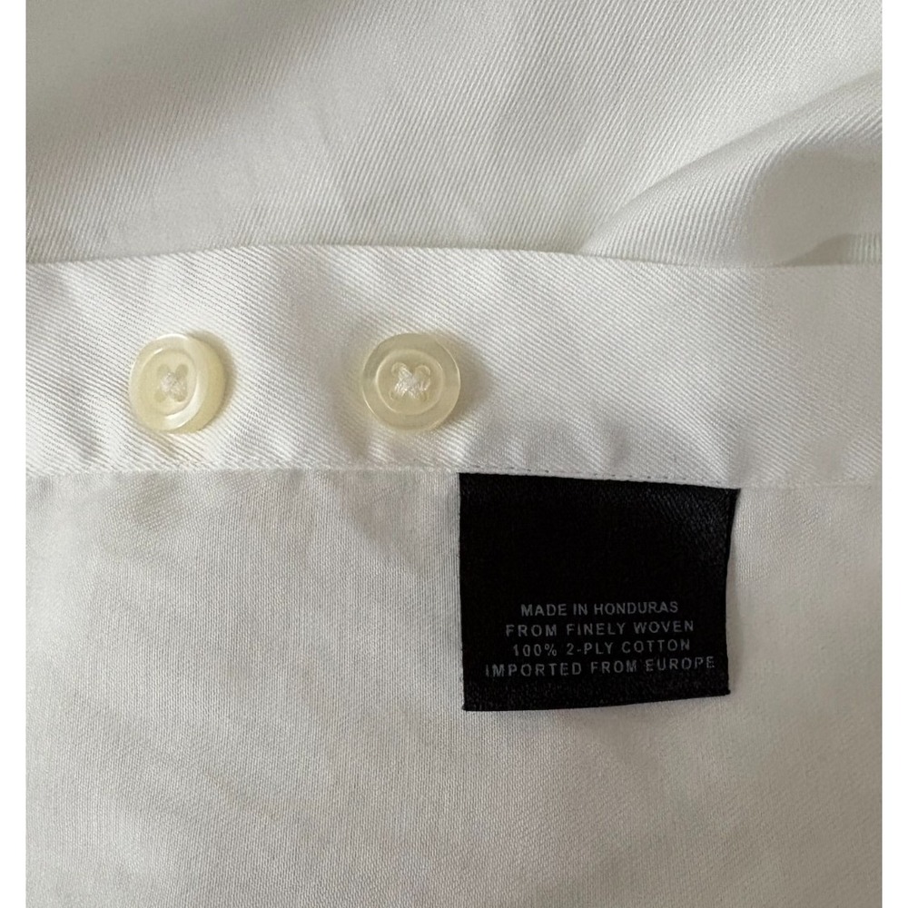 Stantt Forsyth White Button Down Shirt Mens Medium Cotton Dress Shirt - Picture 7 of 8